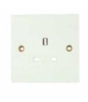 1 Gang 13 Amp Unswitched Socket White