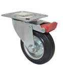 Castor Swivel Locking Black 100mm - 70kg
