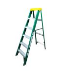 Green / Yellow Fibreglass 6-Tread Trade Ladder