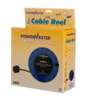 Powermaster 10m Cable Reel Cassette - 10 Amp 3 Gang