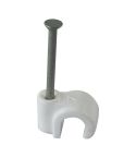 White 5mm Cable Clips (20 pack)