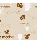 Mocha Coffee Themed Self Adhesive Contact - 2m x 45cm