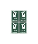 Turn to open - PVC Sign (200 x 300mm)