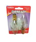 Eveready 30W Halogen Clear Candle B15 Lightbulb - Pack Of 2