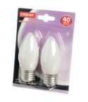 Eveready 40W Incandescent Opal Candle E27/ ES Lightbulb - Pack Of 2