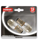 Eveready 15W Fridge Small Bayonet Cap B15/ SBC Light Bulb - Pack of 2