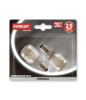 Eveready 25W Small Screw Cap Fitting E14/ SES Oven Light Bulb - Pack of 2