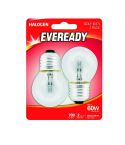 Eveready 46W Halogen Clear Golf E27 Lightbulb - Pack Of 2