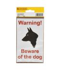 Centurion Warning Beware Of The Dog Sign - 89 x 150mm Pack Of 2