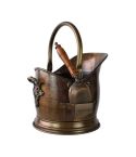 Mansion Antique Brass Coal Hod With Shovel