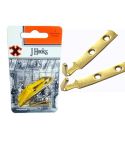 Brassed Picture J Hooks with Screws - Pack Of 2
