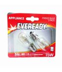 Eveready 15W Fridge E14/ SES Light Bulb - Pack of 2