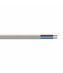 .5 x 2 Core Oval White Electrical Cable (price per metre)