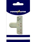 Powermaster T-Shaped 2 Way Adaptor With 2 USB Ports