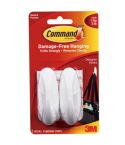 Command Hanging White Designer Hooks - 2 Medium Hooks - 1.3kg