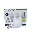 Luceco 6w LED Warm White GLS B22/BC Lightbulb - Pack of 3