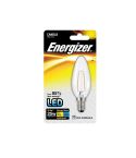 Energizer 2.4W Filament LED Clear Candle E14 Lightbulb