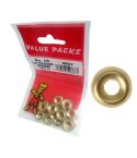 Value Packs Brassed Cup Washers - No.10 Pack of 15