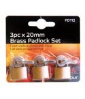 Pack 3 Padlocks
