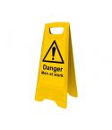 Heavy Duty Danger Men At Work A-Board