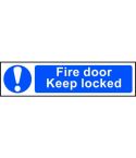 Fire door Keep locked - PVC (200 x 50mm)