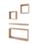 4 Piece Hudson Wooden Shelf Kit