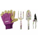 Garden Tool Set with Floral Pattern (4 Piece) 