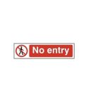No entry Sign - PVC (200 x 50mm)