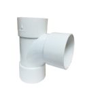 White Plastic T-Shaped Waste Pipe Fitting - 50mm