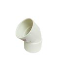 White Plastic 45° Waste Pipe Fitting - 50mm