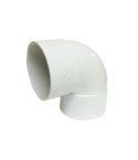 White Plastic 90° Elbow Waste Pipe Fitting - 50mm
