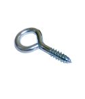 Zinc Plated Screw Eye Hook - 75mm x 18mm