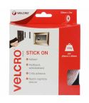 VELCRO®  Stick On Tape 20mm x 5m - White (Holds 300g)