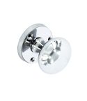 Securit Chrome Round Mortice Knobs - 60mm