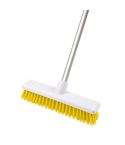 Dosco 12in Stiff Yellow Hygiene Broom & Aluminium Handle