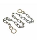 Chrome Plated Oval Link Clock Chain - With S Hooks 17"