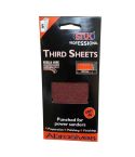 Stuk Sandpaper Punched 40 Grit Third Sheets For Power Sanders - 5 Sheets