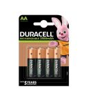 Duracell Rechargeable Battery Size AA 2500Mah - Card of 4