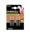 Duracell Rechargeable Battery Size AAA 900Mah  - Card of 4