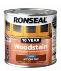 Ronseal Satin 10 Year Woodstain - Antique Pine 250ml  