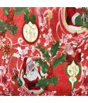 Red Father Christmas Oilcloth / Tablecloth