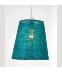 Abaca Cone Lamp Shade - Teal