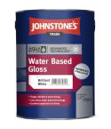 5lt Johnstone's Trade Aqua Water Based Gloss Paint - Brilliant White