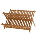 Bamboo Dishes Drainer Basket