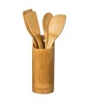 Bamboo Kitchen Utensils & Pot - set of 4