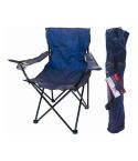 Redwood Blue Canvas Foldable Chair With Arms