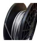 Chapuis Translucent Sheathed PVC Hard Galvanised Steel Wire Cable - 3.5mm - Price Per Metre