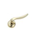 Basta Belair Lever On Rose Door Handles with Keyholes - Brass (Pair)