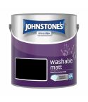 Johnstones Interior Washable Matt Paint - Black 2.5L
