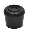 25mm Black Rubber Chair Ferrule (Pack of 2)